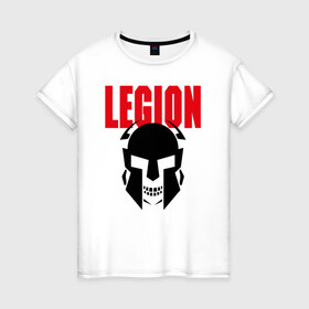 Женская футболка хлопок с принтом Legion в Новосибирске, 100% хлопок | прямой крой, круглый вырез горловины, длина до линии бедер, слегка спущенное плечо | black | cool | creative | design | fashion | hype | legion | philosophy | rom | skeleton | skull | supreme | vanguard | авангард | дизайн | креатив | круто | легион | мода | рим | скелет | философия | хайп | череп | черный