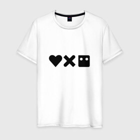 Мужская футболка хлопок с принтом LDR в Новосибирске, 100% хлопок | прямой крой, круглый вырез горловины, длина до линии бедер, слегка спущенное плечо. | death | love death + robots | netflix | robots | любовь | нетфликс | роботы | сериал