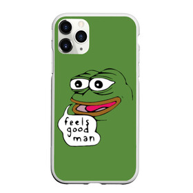 Чехол для iPhone 11 Pro матовый с принтом Feels Good Man в Новосибирске, Силикон |  | pepe | pepe frog | зеленая лягушка | лягушка | пепе