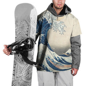 Накидка на куртку 3D с принтом Большая волна в Канагаве в Новосибирске, 100% полиэстер |  | арт | большая волна | в канагаве | гравюра | искусство | канагава | кацусики хокусай | япония