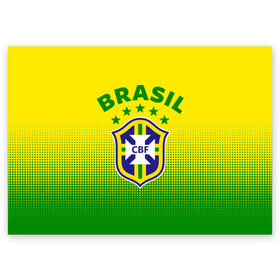 Поздравительная открытка с принтом Бразилия в Новосибирске, 100% бумага | плотность бумаги 280 г/м2, матовая, на обратной стороне линовка и место для марки
 | brasil | brazil | бразилия | бразильская сборная | сборная бразилии | сборная бразилии по футболу | сборные | форма | футбол | футбольные сборные | чемпиона | чемпионат мира