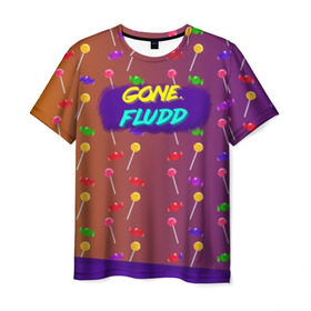 Мужская футболка 3D с принтом Gone.Fludd (art) 5 в Новосибирске, 100% полиэфир | прямой крой, круглый вырез горловины, длина до линии бедер | fludd | gone | gone.fludd | mambl | rap | гон флад | кубик льда | мамбл | реп | сахарный человек
