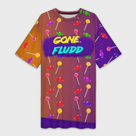 Платье-футболка 3D с принтом Gone.Fludd (art) 5 в Новосибирске,  |  | fludd | gone | gone.fludd | mambl | rap | гон флад | кубик льда | мамбл | реп | сахарный человек