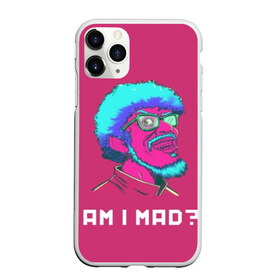 Чехол для iPhone 11 Pro матовый с принтом Am I MAD? в Новосибирске, Силикон |  | game | games | hotline miami | mad | neon | rerto | retrowave | vhs | америка | безумие | игра | игры | неон | ретро | ретровейв | старое | хотлайн майами