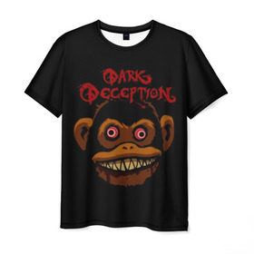 Мужская футболка 3D с принтом Dark Deception 1 в Новосибирске, 100% полиэфир | прямой крой, круглый вырез горловины, длина до линии бедер | dark | dark deception | deception | five night | fnaf | game | horror | дарк десепшен | игра