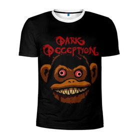 Мужская футболка 3D спортивная с принтом Dark Deception 1 в Новосибирске, 100% полиэстер с улучшенными характеристиками | приталенный силуэт, круглая горловина, широкие плечи, сужается к линии бедра | dark | dark deception | deception | five night | fnaf | game | horror | дарк десепшен | игра