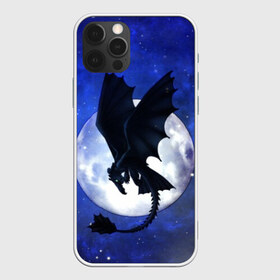 Чехол для iPhone 12 Pro Max с принтом ночная фурия в Новосибирске, Силикон |  | Тематика изображения на принте: how to train your dragon | night fury | беззубик | дракон | как приручить дракона | луна | ночная фурия