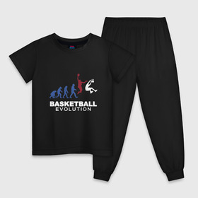Детская пижама хлопок с принтом Баскетбольная эволюция в Новосибирске, 100% хлопок |  брюки и футболка прямого кроя, без карманов, на брюках мягкая резинка на поясе и по низу штанин
 | and1 | basketball | coach | evolution | game | james | jordan | lebron | monkey | mvp | nba | player | slam dunk | sport | streetball | team | баскетбол | баскетболист | бросок | джеймс | джордан | игра | игрок | леброн | мяч | нба | обезьяна | 