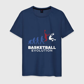 Мужская футболка хлопок с принтом Баскетбольная эволюция в Новосибирске, 100% хлопок | прямой крой, круглый вырез горловины, длина до линии бедер, слегка спущенное плечо. | and1 | basketball | coach | evolution | game | james | jordan | lebron | monkey | mvp | nba | player | slam dunk | sport | streetball | team | баскетбол | баскетболист | бросок | джеймс | джордан | игра | игрок | леброн | мяч | нба | обезьяна | 