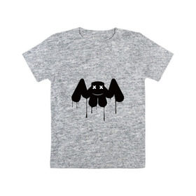 Детская футболка хлопок с принтом маршмеллоу в Новосибирске, 100% хлопок | круглый вырез горловины, полуприлегающий силуэт, длина до линии бедер | fortnite marshmello | marshmello | картинки маршмеллоу | маршмеллоу | маршмеллоу диджей | маршмеллоу фортнайт