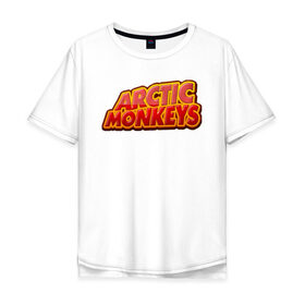 Мужская футболка хлопок Oversize с принтом Arctic Monkeys в Новосибирске, 100% хлопок | свободный крой, круглый ворот, “спинка” длиннее передней части | 