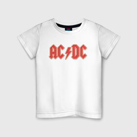 Детская футболка хлопок с принтом AC/DC в Новосибирске, 100% хлопок | круглый вырез горловины, полуприлегающий силуэт, длина до линии бедер | австралийская | ангус янг | блюз | группа | малькольм янг | рок | рок н ролл | стиви янг | хард
