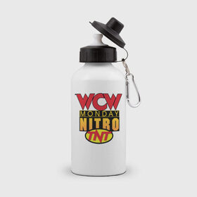 Бутылка спортивная с принтом WCW Monday Night Nitro в Новосибирске, металл | емкость — 500 мл, в комплекте две пластиковые крышки и карабин для крепления | nitro | wcw | wrestling | рестлинг