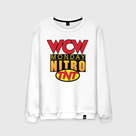 Мужской свитшот хлопок с принтом WCW Monday Night Nitro в Новосибирске, 100% хлопок |  | Тематика изображения на принте: nitro | wcw | wrestling | рестлинг