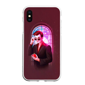 Чехол для iPhone XS Max матовый с принтом Good Omens в Новосибирске, Силикон | Область печати: задняя сторона чехла, без боковых панелей | david tennant | good omens | благие знамения | сериалы