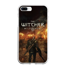 Чехол для iPhone 7Plus/8 Plus матовый с принтом The witcher в Новосибирске, Силикон | Область печати: задняя сторона чехла, без боковых панелей | play | the witcher | ведьмак | ведьмак 3 | игра | компьютерная игра