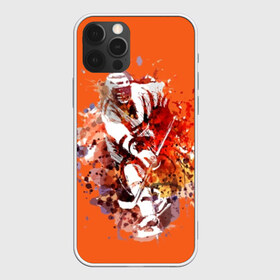 Чехол для iPhone 12 Pro Max с принтом Хоккей в Новосибирске, Силикон |  | abstraction | art | athlete | blots | bright | colors | drops | helmet | hockey | hockey player | mask | splashes | sport | stick | uniform | абстракция | брызги | искусство | капли | клюшка | кляксы | маска | спорт | спортсмен | форма | хоккеист | хоккей