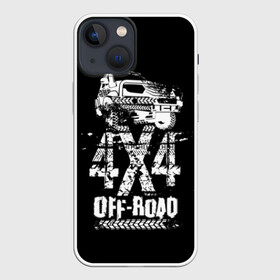 Чехол для iPhone 13 mini с принтом Off road в Новосибирске,  |  | big | car | cool | dirt | drive | emblem | extreme | full | ins | logo | off road | race | speed | sport | suv | text | tires | wheels | автомобиль | большие | вездеход | внедорожник | гонка | грязь | колёса | крутой | логотип | машина | надпись | полный 