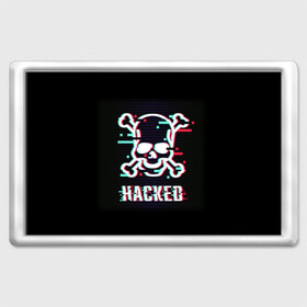 Магнит 45*70 с принтом Pirate sign в Новосибирске, Пластик | Размер: 78*52 мм; Размер печати: 70*45 | attack | bones | glitch | hacked | hacker | pirate | sign | skull | symbol | text | warning | атака | взломанный | глюк | знак | кости | пиратский | предупреждение | символ | текст | хакер | череп