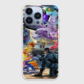 Чехол для iPhone 13 Pro с принтом Super Smash Bros ultimate в Новосибирске,  |  | game | mario | nintendo | nintendo all star | pikachu | pokemon | super smash bros | ultimate | джиглипафф | донки конг | зельда | игры | линк | марио | нинтендо | пикачу | покемоны | эш