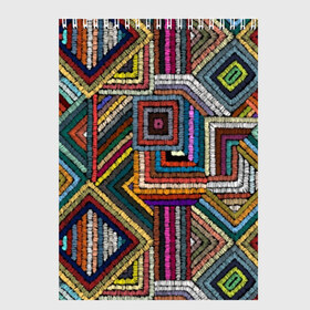 Скетчбук с принтом Этнический орнамент в Новосибирске, 100% бумага
 | 48 листов, плотность листов — 100 г/м2, плотность картонной обложки — 250 г/м2. Листы скреплены сверху удобной пружинной спиралью | Тематика изображения на принте: bright | carpet | colors | embroidery | ethnic | fashion | geometric | national | ornament | pattern | style | thread | вышивка | геометрический | ковер | мода | национальная | нитки | орнамент | стиль | узор | цвета | этнический | яркие