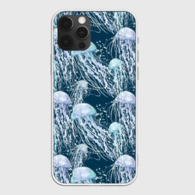 Чехол для iPhone 12 Pro Max с принтом Медузы в Новосибирске, Силикон |  | bubbles | cant | depth | dome | float | flock | jellyfish | long | mirror | sea | shimmer | tails | transparent | water | вода | глубина | длинные | зеркальное | косяк | купол | медузы | мерцание | море | плывут | прозрачные | пузыри | стая | хвосты