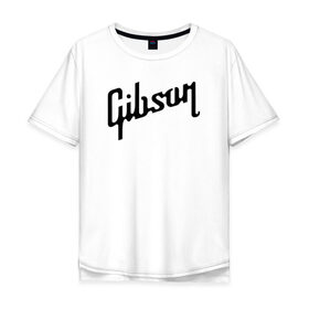 Мужская футболка хлопок Oversize с принтом Gibson в Новосибирске, 100% хлопок | свободный крой, круглый ворот, “спинка” длиннее передней части | gibson | гибсон