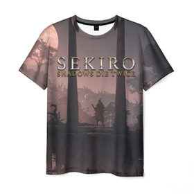 Мужская футболка 3D с принтом Sekiro: Shadows Die Twice в Новосибирске, 100% полиэфир | прямой крой, круглый вырез горловины, длина до линии бедер | bloodborne | dark souls | game | sekiro | sekiro: shadows die twice | бладборн | дарк солс | игры | иероглиф | кандзи | секиро | тень умирает дважды | японские