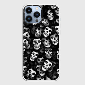 Чехол для iPhone 13 Pro Max с принтом Призраки Мисфитс в Новосибирске,  |  | misfits | punk | punk rock | rock | лицо | мисфитс | панк | панк рок | паттрен | призрак | рок | скелет | череп | черно белый