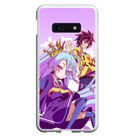 Чехол для Samsung S10E с принтом No Game No Life в Новосибирске, Силикон | Область печати: задняя сторона чехла, без боковых панелей | ngnl | no game no life | аниме | без игры жизни нет | изуна | манга | нет игры   нет жизни | сора и сиро | широ