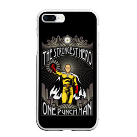 Чехол для iPhone 7Plus/8 Plus матовый с принтом One Punch Man в Новосибирске, Силикон | Область печати: задняя сторона чехла, без боковых панелей | one punch man | onepunchman | oppai | аниме | ван панч мен | ванпанчмен | манга | сайтама | супергерои | человек один удар