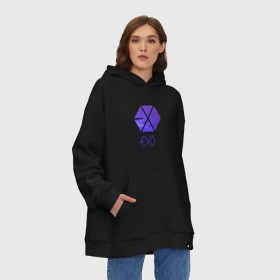 Худи SuperOversize хлопок с принтом EXO Galaxy в Новосибирске, 70% хлопок, 30% полиэстер, мягкий начес внутри | карман-кенгуру, эластичная резинка на манжетах и по нижней кромке, двухслойный капюшон
 | d.o. | exo | k pop | дэ | ёль | исин | ким | кхаи | лэй | мён | мин | пак | пён | пэк | пэкхён | сехун | сиумин | сок | сухо | хён | чжан | чжун | чхан | чханёль | чхен | чхон