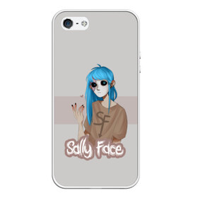 Чехол для iPhone 5/5S матовый с принтом Sally Face в Новосибирске, Силикон | Область печати: задняя сторона чехла, без боковых панелей | blue | diane | face | fisher | gizmo | henry | johnson | killer | larry | sally | генри | гизмо | джонсон | диана | ларри | лицо | салли | фейс | фишер