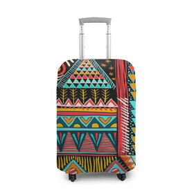 Чехол для чемодана 3D с принтом Африканский стиль  в Новосибирске, 86% полиэфир, 14% спандекс | двустороннее нанесение принта, прорези для ручек и колес | africa | african | pattern | style | trend | африка | африканский стиль | геометрия | мода | орнамент | паттерн | стиль | тренд