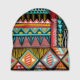 Шапка 3D с принтом Африканский стиль  в Новосибирске, 100% полиэстер | универсальный размер, печать по всей поверхности изделия | africa | african | pattern | style | trend | африка | африканский стиль | геометрия | мода | орнамент | паттерн | стиль | тренд