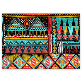 Поздравительная открытка с принтом Африканский стиль в Новосибирске, 100% бумага | плотность бумаги 280 г/м2, матовая, на обратной стороне линовка и место для марки
 | africa | african | pattern | style | trend | африка | африканский стиль | геометрия | мода | орнамент | паттерн | стиль | тренд