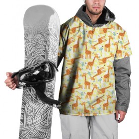 Накидка на куртку 3D с принтом Жирафики в Новосибирске, 100% полиэстер |  | giraffe | pattern | животные | жираф | паттерн | текстура