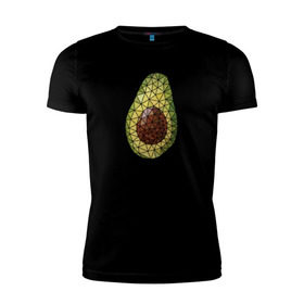 Мужская футболка премиум с принтом Авокадо в Новосибирске, 92% хлопок, 8% лайкра | приталенный силуэт, круглый вырез ворота, длина до линии бедра, короткий рукав | вкусняшка | графика | жиры | зож | косточка | мозаика | овощ | паззл | пазл | плод | пп | правильное питание | фитоняшка | фрагменты | фрукт