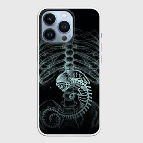 Чехол для iPhone 13 Pro с принтом Чужой на Рентгене в Новосибирске,  |  | alien | больница | больной | внутренний мир | врач | клиника | кости | пациент | ребра | рентген | скелет | снимок | хищник