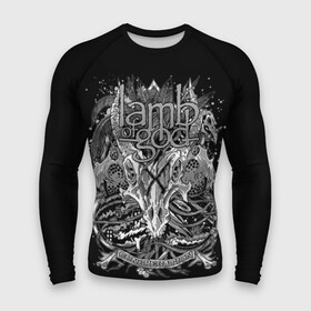 Мужской рашгард 3D с принтом Lamb of God в Новосибирске,  |  | death metal | lamb of god | log | грув метал | группы | метал | музыка | рок | трэш