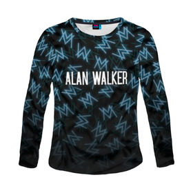 Женский лонгслив 3D с принтом ALAN WALKER в Новосибирске, 100% полиэстер | длинные рукава, круглый вырез горловины, полуприлегающий силуэт | alan walker | alan walker alone. | alan walker faded | alan walker feat | alan walker lonely | алан волкер