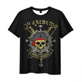 Мужская футболка 3D с принтом In Extremo в Новосибирске, 100% полиэфир | прямой крой, круглый вырез горловины, длина до линии бедер | in extremo | inextremo | группы | метал | музыка | рок | фолк метал | хорд рок
