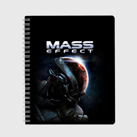 Тетрадь с принтом Mass Effect в Новосибирске, 100% бумага | 48 листов, плотность листов — 60 г/м2, плотность картонной обложки — 250 г/м2. Листы скреплены сбоку удобной пружинной спиралью. Уголки страниц и обложки скругленные. Цвет линий — светло-серый
 | andromeda | n7 | игры | компьютерные игры | масс эффект