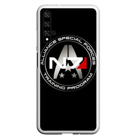 Чехол для Honor 20 с принтом Mass Effect в Новосибирске, Силикон | Область печати: задняя сторона чехла, без боковых панелей | andromeda | n7 | игры | компьютерные игры | масс эффект