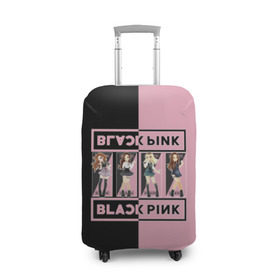Чехол для чемодана 3D с принтом BlackPink  в Новосибирске, 86% полиэфир, 14% спандекс | двустороннее нанесение принта, прорези для ручек и колес | black | blackpink | chae | jennie | jisoo | k pop | kim | lalisa | lisa | manoban | park | pink | rose | young | дженни | джису | ён | ким | лалиса | лиса | манобан | пак | розэ | че