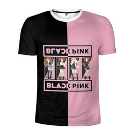 Мужская футболка 3D спортивная с принтом BlackPink  в Новосибирске, 100% полиэстер с улучшенными характеристиками | приталенный силуэт, круглая горловина, широкие плечи, сужается к линии бедра | black | blackpink | chae | jennie | jisoo | k pop | kim | lalisa | lisa | manoban | park | pink | rose | young | дженни | джису | ён | ким | лалиса | лиса | манобан | пак | розэ | че
