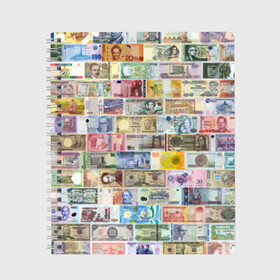 Тетрадь с принтом Деньги мира в Новосибирске, 100% бумага | 48 листов, плотность листов — 60 г/м2, плотность картонной обложки — 250 г/м2. Листы скреплены сбоку удобной пружинной спиралью. Уголки страниц и обложки скругленные. Цвет линий — светло-серый
 | chf | eur | gbp | jpy | usd | баксы | банкноты | валюта | доллар | евро | купюры | паунд | рубль. | свисси | финансы | фунт стерлингов | швейцарский франк | японская йена