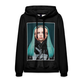 Мужская толстовка 3D с принтом Billie Eilish в Новосибирске, 100% полиэстер | двухслойный капюшон со шнурком для регулировки, мягкие манжеты на рукавах и по низу толстовки, спереди карман-кенгуру с мягким внутренним слоем. | Тематика изображения на принте: bad guy | bellyache | billie eilish | bury a friend | ocean eyes | when we all fall asleep where do we go | билли айлиш | музыка | певица