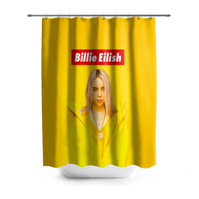 Штора 3D для ванной с принтом Billie Eilish в Новосибирске, 100% полиэстер | плотность материала — 100 г/м2. Стандартный размер — 146 см х 180 см. По верхнему краю — пластиковые люверсы для креплений. В комплекте 10 пластиковых колец | bad guy | bellyache | billie eilish | bury a friend | ocean eyes | when we all fall asleep where do we go | билли айлиш | музыка | певица