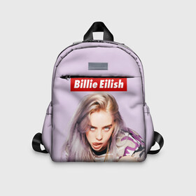 Детский рюкзак 3D с принтом Billie Eilish в Новосибирске, 100% полиэстер | лямки с регулируемой длиной, сверху петелька, чтобы рюкзак можно было повесить на вешалку. Основное отделение закрывается на молнию, как и внешний карман. Внутри дополнительный карман. По бокам два дополнительных кармашка | bad guy | bellyache | billie eilish | bury a friend | ocean eyes | when we all fall asleep where do we go | билли айлиш | музыка | певица